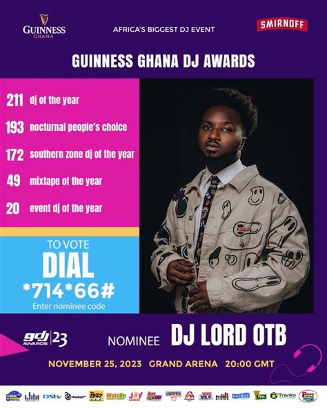 Dj Lord OTB Shines at Ghana Dj Awards 2023 with 5 Nominations including ...