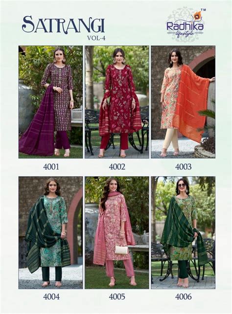 Radhika Satrangi Vol 4 Model Chanderi Ready Made Collection Textilecatalog