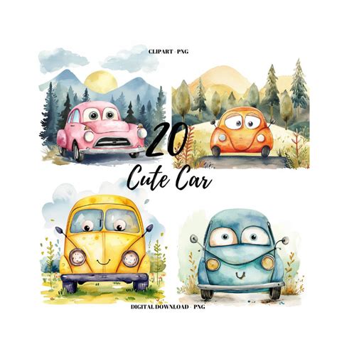 Cute Car PNG Clipart, 20 Car Clipart, Cute Car Collection, Car ...