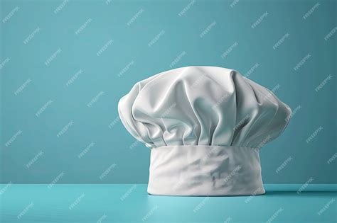 White Toque Chef Hat Mockup Professional Headdress Costume Mock Up