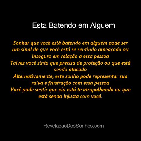O Que Significa Sonhar Batendo Em Alguem