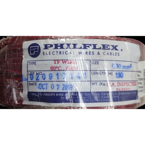 Philflex TF Wire AWG 22 Stranded Hook Up Wire Thermoplastic Fixture