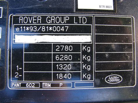 P38a Location Of Chassis Vin On 2001 P38a Landyzone Land Rover Forum