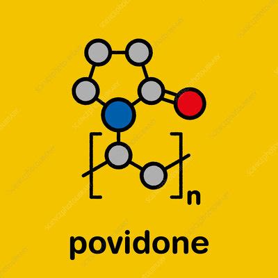 Polyvinylpyrrolidone Polymer Chemical Structure Stock Image F027