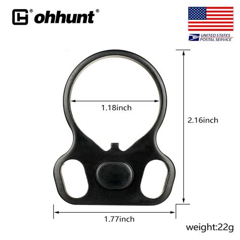 Ohhunt 2 Pcs Pack Ar 15m16 Ambidextrous Sling Adapter End Plate