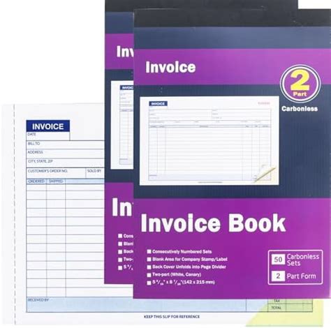 Amazon Adams Invoice Book Part Carbonless X