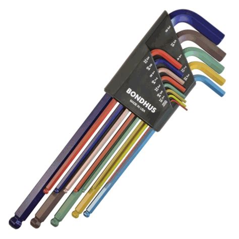 Bondhus 69637 Color Extra Long Balldriver Inch Hex Key Set Shopee