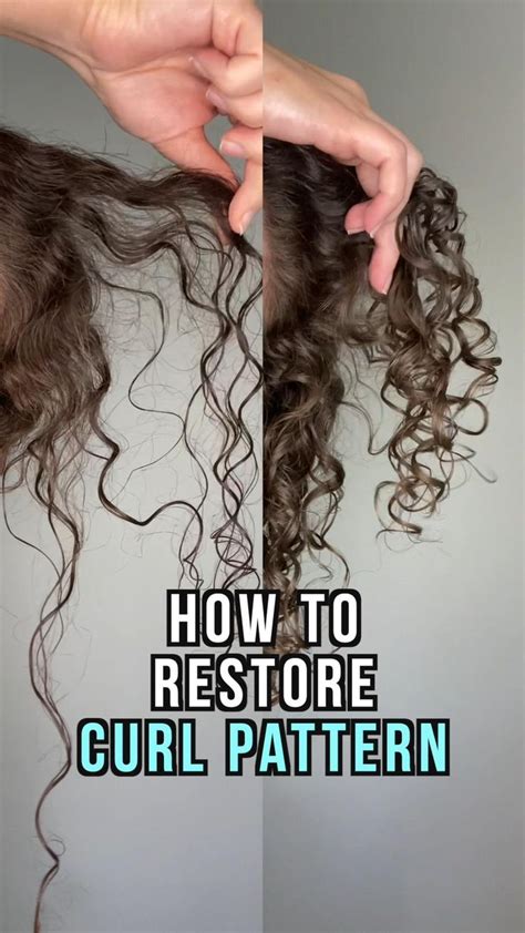 How To Restore Curl Pattern Conditioner Curly Hair Maintaining Curly Hair Wavy Hair Care