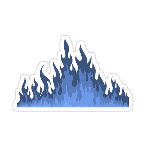 Blue Flames Sticker For Sale By Addiedesign Blue Flames Team Blue Stickers