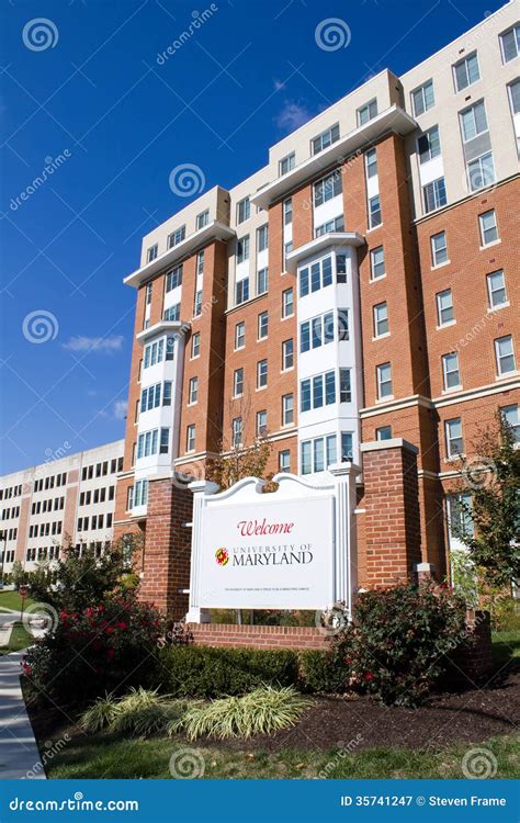 University Of Maryland Welcome Stock Image Image Of Structures