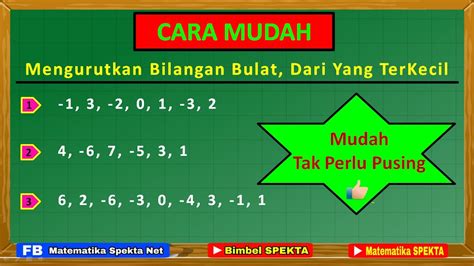 CARA MUDAH Mengurutkan Bilangan Bulat Dari Yang Terkecil YouTube