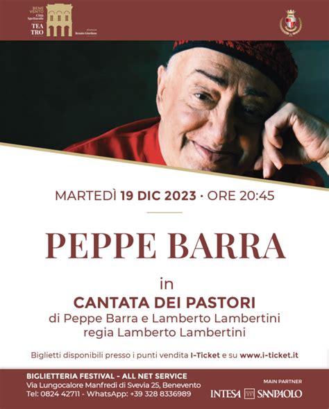 A Benevento Peppe Barra In Cantata Dei Pastori Tv Benevento