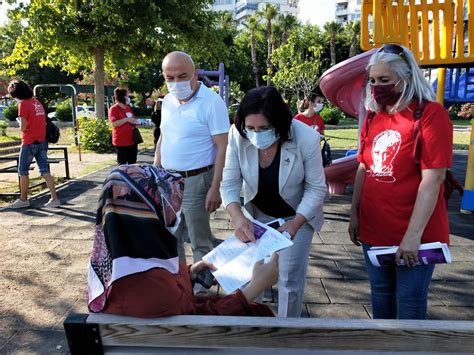 Kadın Kolları İstanbul Sözleşmesi İçin Muratpaşada CHP ANTALYA İL