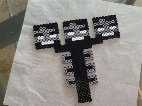 Finished Minecraft Wither Perler Beads Diy Perler Beads Hama Beads