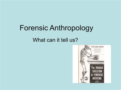 Forensic Anthropology