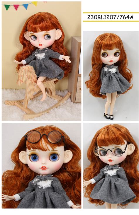 Harley Premium Custom Neo Blythe Doll With Ginger Hair White Skin