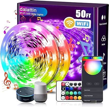 Dalattin Smart WiFi Led Strip Lights 50ft 2 Rolls Of 25ft Compatible