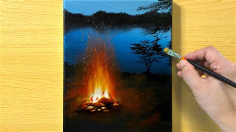 Night Camping Painting Acrylic Painting STEP By STEP 256 YouTube