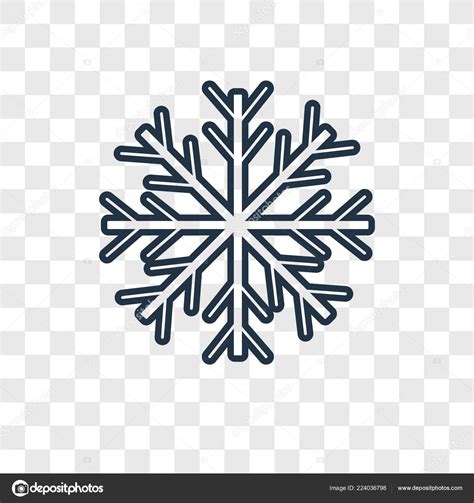 Snowflake Icon Trendy Design Style Snowflake Icon Isolated Transparent