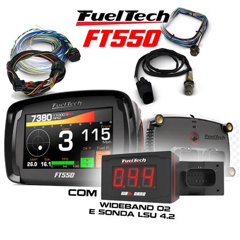 FUELTECH FT550 CHICOTE A E B 3 METROS WIDEBAND O2 NANO