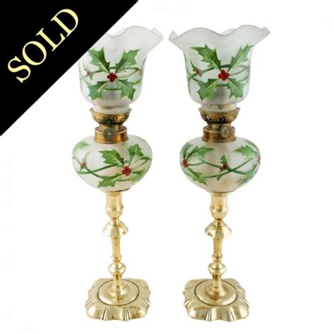 Victorian Peg Oil Lamps Antique Peg Oil Lamps