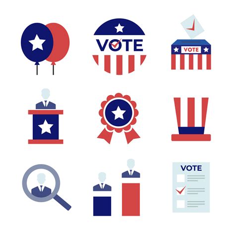 US General Election Day Icon Set 3738408 Vector Art at Vecteezy