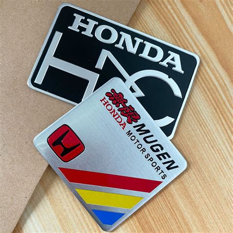 For Honda HDC Mugen Power I VTEC Metal Car Nameplate Sticker Auto Rear