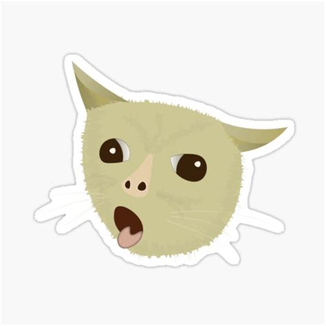 "Coughing Cat Meme Illustration" Sticker for Sale by jorgepalma | Redbubble