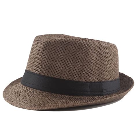 Unisex Summer Straw Fedora Hat Trilby Cuban Sun Cap Panama Short Brim Paper Hat Lazada Ph