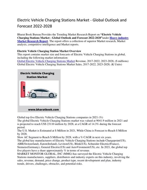 PPT Electric Vehicle Charging Stations Market Global Outlook And