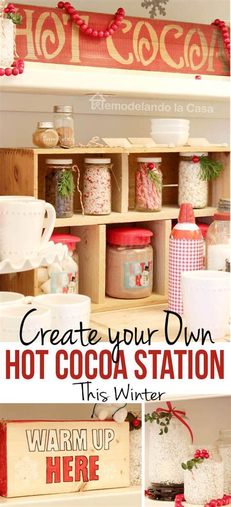 Create Your Own Hot Cocoa Station This Winter Holiday Hot Cocoa Bar Holiday Coffee Bar