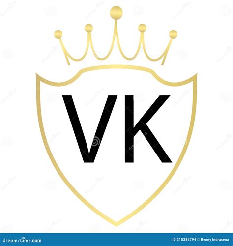 Vk Letter Logo Design With Simple Style Stock Vector Illustration Of