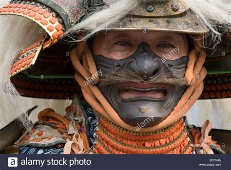 Download This Stock Image Man Dressed In Full Samurai Armor Complete