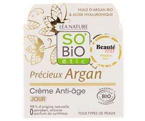 Sobio Tic Pr Cieux Argan Cr Me De Jour Anti Ge Ml En Solde