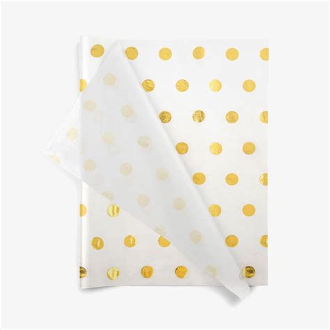 Gold Hot Spots Tissue Paper Satinwrap By Seaman Paper