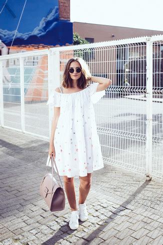 Comment Porter Une Robe Pois Blanche Tenues Et Looks Lookastic