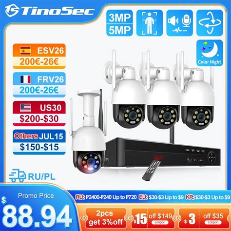 TinoSec Syst Me De Cam Ra Intelligente PTZ Wifi 8CH 3 5mp Avec Ia D