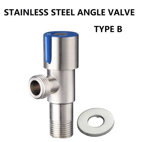 Blue Stainless Steel Quarter Turn Angle Valve 12 Inch One Way Valve