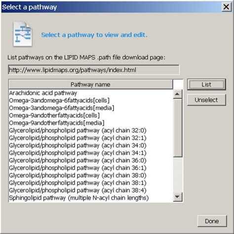 LIPID MAPS pathway download dialog | Download Scientific Diagram