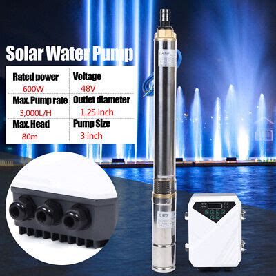 Dc V Solar Water Pump Submersible Deep Bore Well Pump Mppt