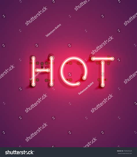 Realistic Neon Word Electric Parts Vector Stock Vector Royalty Free