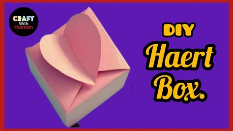 How To Make Heart Box Gift Box Very Easy Craft Paper Craft Kalpli Kutu