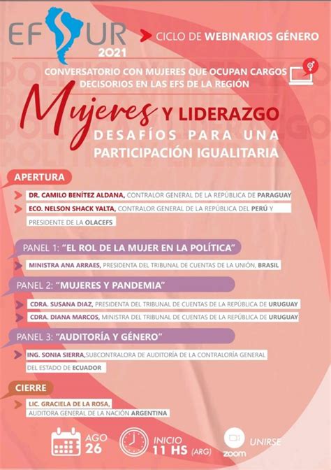 EFSUR invita a su próximo ciclo de webinarios Mujeres y Liderazgo