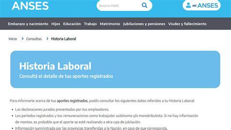 Cómo consultar el Historial Laboral en la pagina de Anses oficial