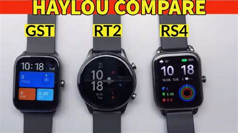 Haylou RS4 Vs Haylou GST Vs Haylou RT2 XIAOMI Smartwatch Compare YouTube