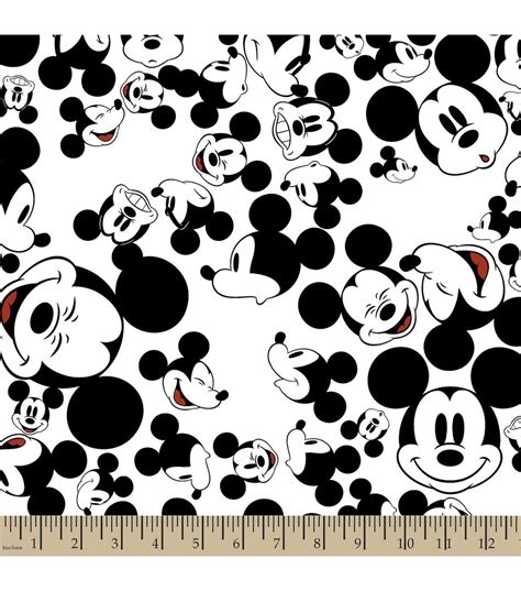 Disney Mickey Mouse Print Fabric The Many Faces Of Mickey Joann In