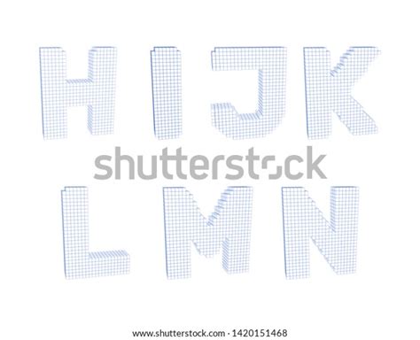 D Pixelated Capital Letter Setisolated On Stock Vector Royalty Free