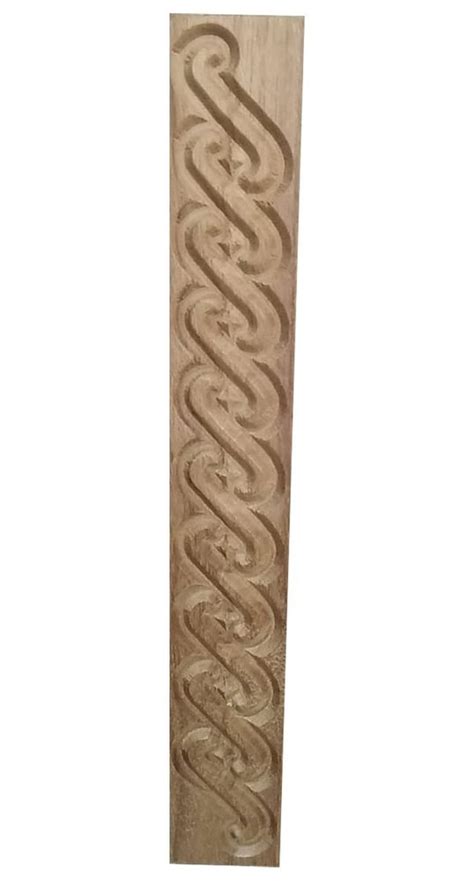 Rectangular Brown 2 Inch Wooden Carved Moulding Strip Thickness 6mm