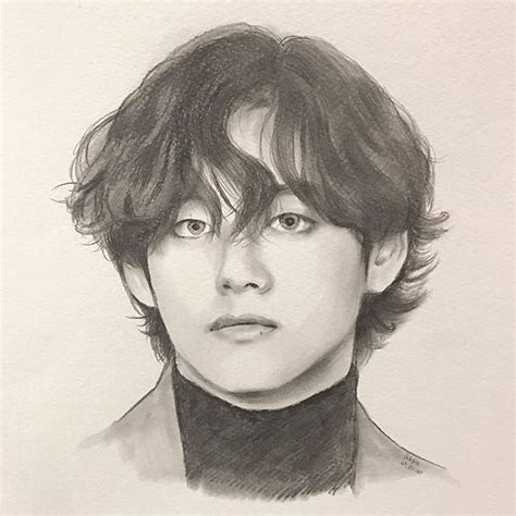 Pin De Em Dessin Kpop Bts Desenho Imagens Bts Bts Taehyung