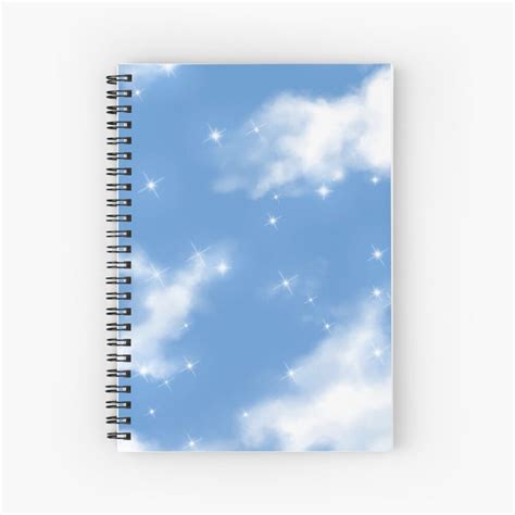 "Blue Sky Clouds & Stars Kawaii Aesthetic " Journal for Sale by ...